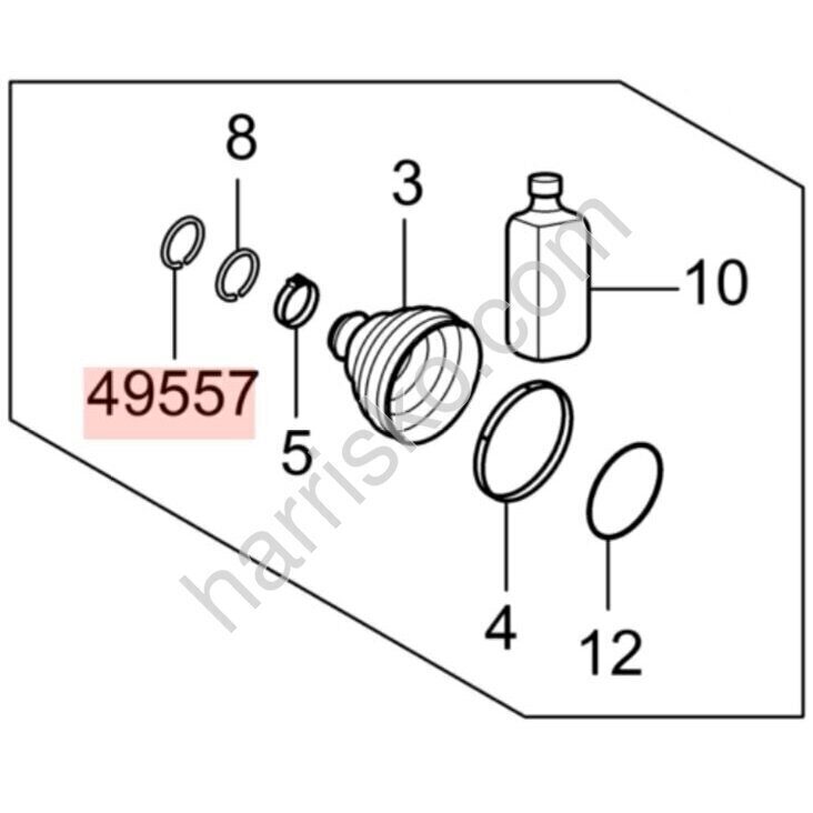 ПЫЛЬНИК ЗАДНЕГО ШРУСА НА HYUNDAI KIA 49681C5000