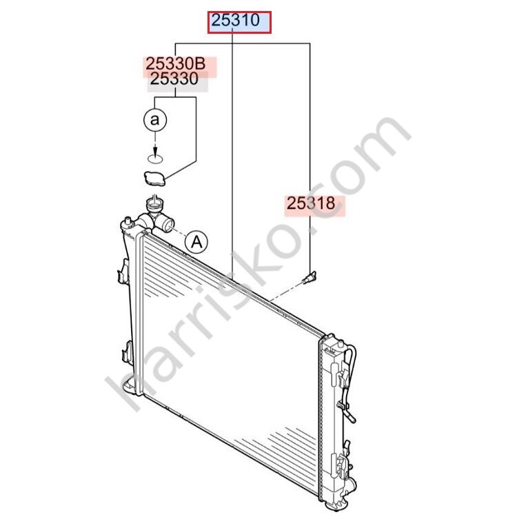 РАДИАТОР ДВИГАТЕЛЯ НА KIA YG 2019+ 25310F6100