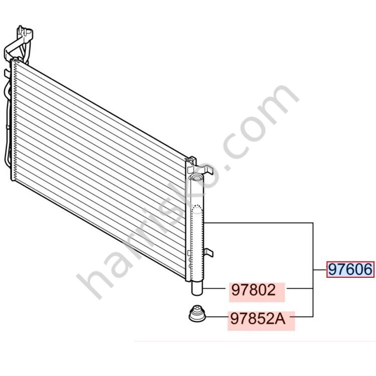 РАДИАТОР КОНДИЦИОНЕРА НА HYUNDAI GRANDEUR IG РЕСТАЙЛИНГ 97606G8500