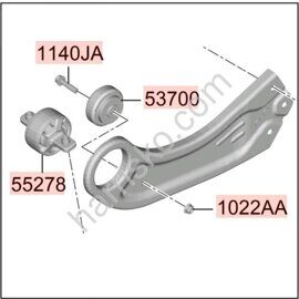 РЫЧАГ ПРОДОЛЬНЫЙ ЗАДНИЙ ЛЕВЫЙ НА HYUNDAI SANTAFE MX5 55270P6500