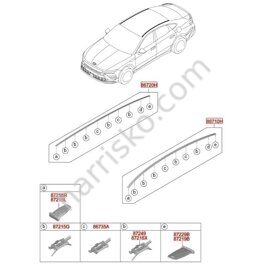 МОЛДИНГ КРЫШИ ЛЕВЫЙ НА HYUNDAI SONATA DN8 РЕСТАЙЛИНГ 87230L1000