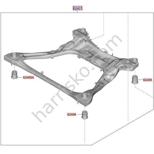 ПОДРАМНИК ПЕРЕДНИЙ НА HYUNDAI SONATA DN8 РЕСТАЙЛИНГ 62405L1500