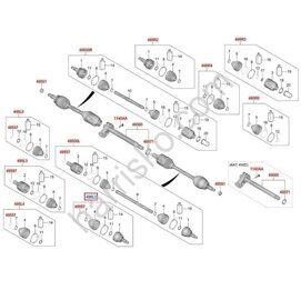 ШРУС НАРУЖНЫЙ ЛЕВЫЙ НА HYUNDAI SANTAFE MX5 495L2P2400