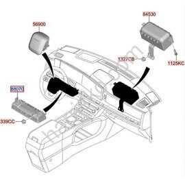 ПОДУШКА БЕЗОПАСНОСТИ ДЛЯ КОЛЕНЕЙ НА HYUNDAI SANTAFE MX5 80200P6000