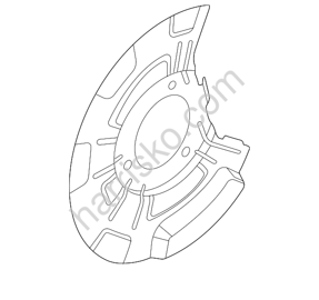 КОЖУХ ТОРМОЗНОГО ДИСКА ЗАДНИЙ ЛЕВЫЙ НА HYUNDAI/KIA 58243P2000