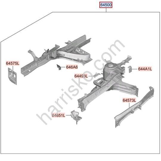 ЛОНЖЕРОН ЛЕВЫЙ НА HYUNDAI SANTAFE MX5 64500P6000