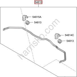 СТАБИЛИЗАТОР ПЕРЕДНИЙ НА HYUNDAI SONATA DN8 РЕСТАЙЛИНГ 54810L1000