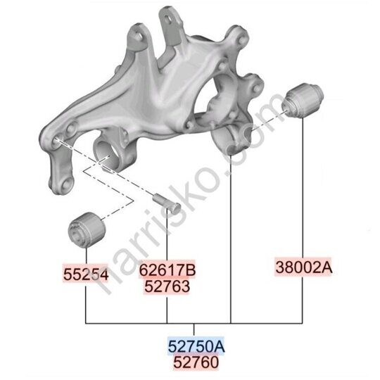 ЦАПФА ЗАДНЯЯ ПРАВАЯ НА HYUNDAI SONATA DN8 РЕСТАЙЛИНГ 52711L8100