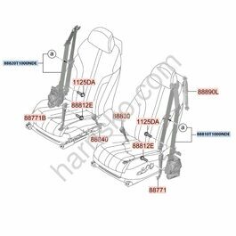 РЕМЕНЬ БЕЗОПАСНОСТИ ПЕРЕДНИЙ ПРАВЫЙ НА GENESIS G80 RG3 88820T1000NDE