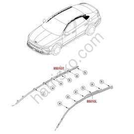 ПОДУШКА БЕЗОПАСНОСТИ БОКОВАЯ(ШТОРКА) ЛЕВАЯ НА HYUNDAI SONATA DN8 80410L1000