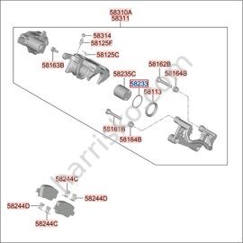 ПЫЛЬНИК ЗАДНЕГО СУППОРТА НА HYUNDAI/KIA 58233R0000