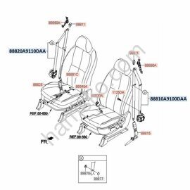 РЕМЕНЬ БЕЗОПАСНОСТИ ПЕРЕДНИЙ ЛЕВЫЙ на Kia Carnival Sedona 88810A9100DAA